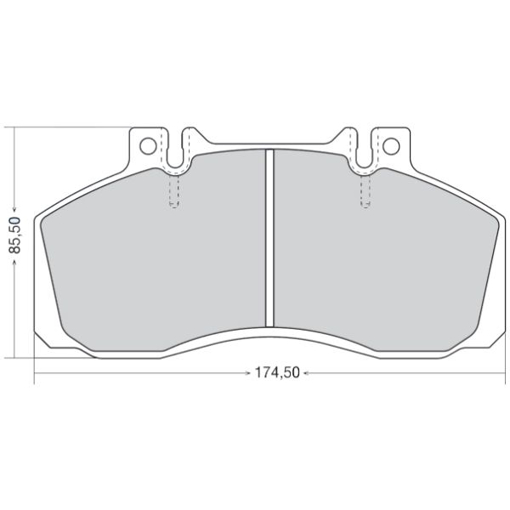 Picture of DPD679 - HEAVY DUTY BRAKE PAD - WVA29835 - MERCEDES / IVECO - FRONT - 174.50 X 85.50 X 21.70