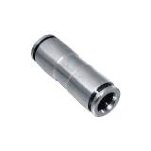 Picture of IPUT10-08 - Straight Line Connector Push In Fitting - Tube To Tube - Nickel Plated Brass - 10 mm Tube To  8 mm