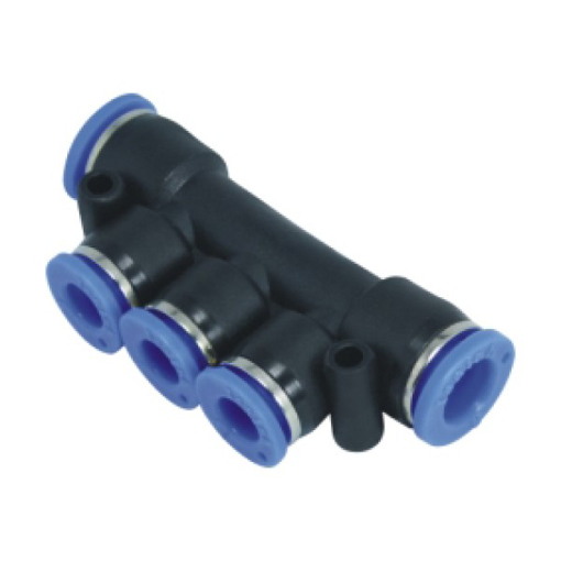 Picture of IPK08-04 - Distributor Push In Fitting - Tube To Tube - Technopolymer - 8 mm (2) Tube To 4 mm (3)