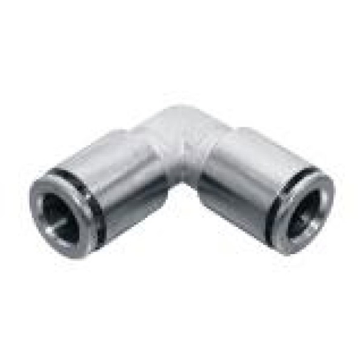 Picture of IPVT12 - Elbow Push In Fitting - Tube To Tube - Nickel Plated Brass - 12 mm Tube   12 mm