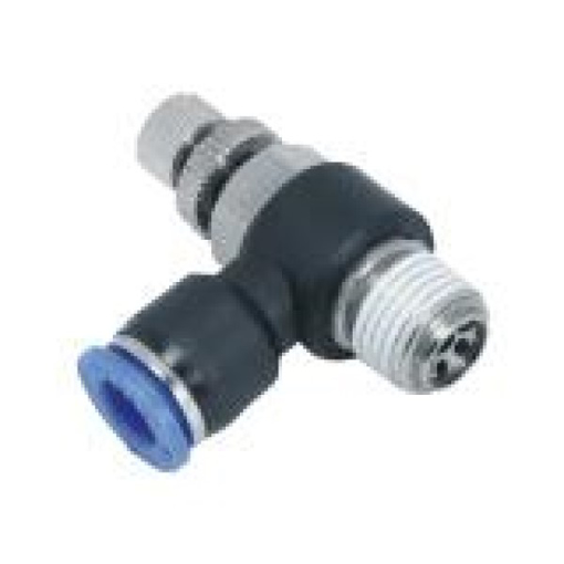 Picture of ISC04-M5 - Male Elbow Flow Control Fitting - Tube To Male Thread - Technopolymer - 4 mm Tube To M5