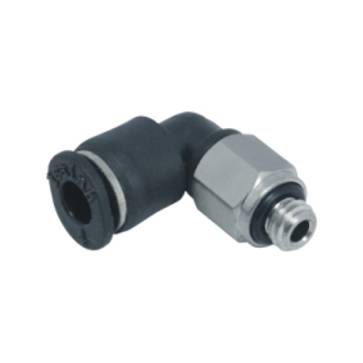 Picture of IPL03-M5C - Male Elbow Push In Fitting - Tube To Male Thread - Technopolymer - 3 mm Tube To M5Compact