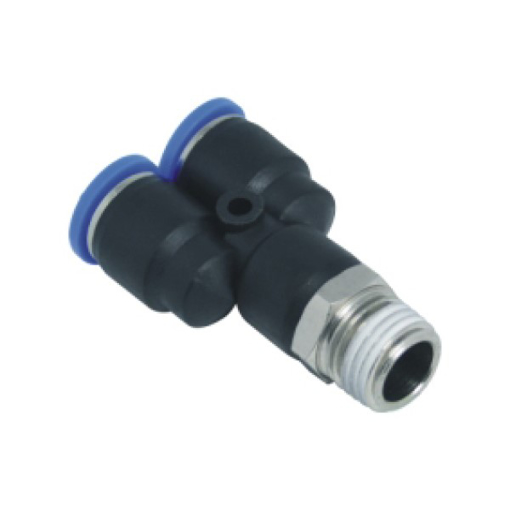 Picture of IPX10-03 - Y-Piece Push In Fitting - Tube To Tube - Technopolymer - 10 mm Tube To 3/8"
