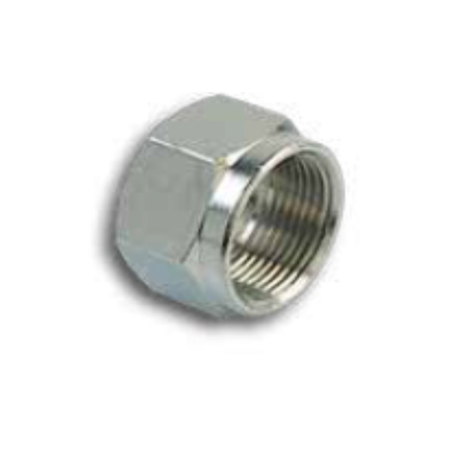 Picture of 2100400 - Nut Compression Fitting - Tube - Nickel Plated Brass - 4 mm    