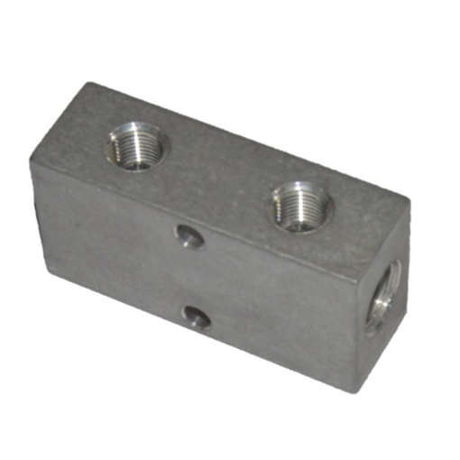 Picture of RIPUC15122 - Distribution Manifold Block - Unequal Short - Aluminium - 2 X 1/4" To 4 X 1/8"