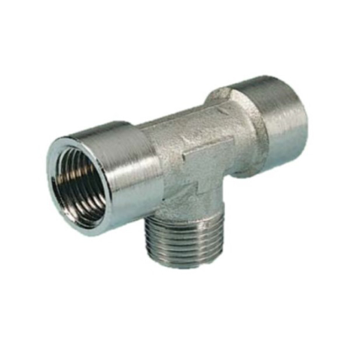 Picture of 11218 - Centre Male Tee Piece - Male Thread To Female Thread - Nickel Plated Brass - 1/8" To 1/8"