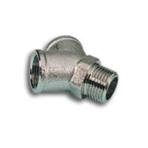 Picture of 12518 - Y Piece  - Male Thread To Female Thread - Nickel Plated Brass - 1/8"  