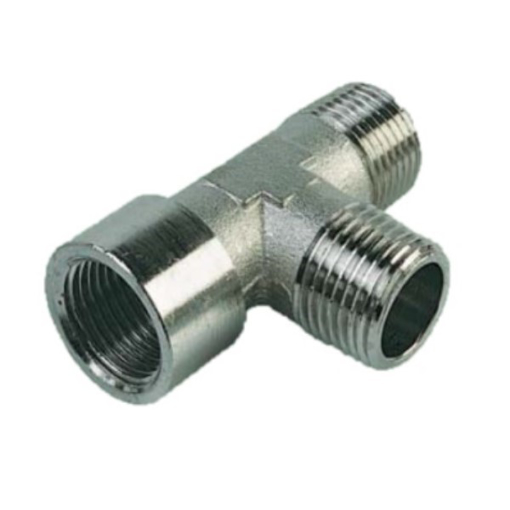 Picture of 11814 - Off-Set Tee Piece - Male Thread To Female Thread - Nickel Plated Brass - 1/4" To 1/4"