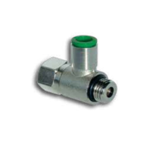 Picture of 300614 - Bi-Directional Elbow Flow Control Fitting - Tube To Male Thread - Technopolymer - 6 mm Tube To 1/4"