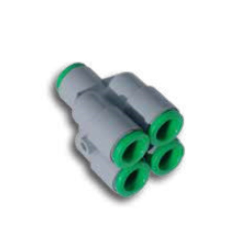 Picture of T240800 - Double Y-Piece Push In Fitting - Tube To Tube - Technopolymer - 8 mm Tube To 8 mm