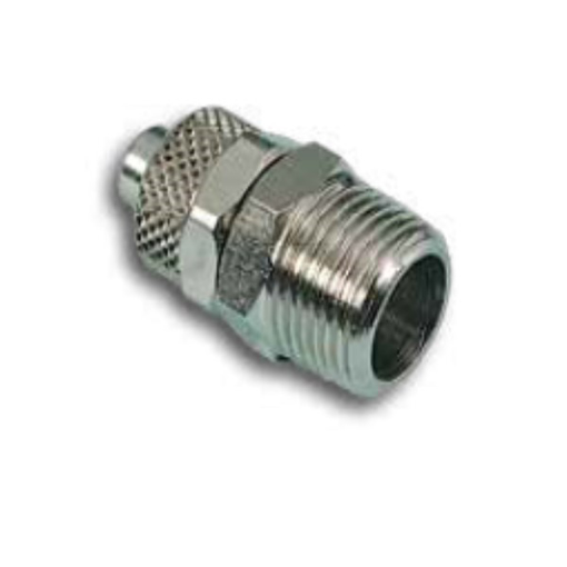 Picture of 3011212 - Male Stud Quick Connect Fitting - Tube To Male Thread - Nickel Plated Brass - 12 mm To 1/2"