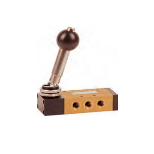Picture of 224.52.9.2 - Mechanical Valve 1/4 Inch 5/2 Lever Latr.2 Pos. Lock Device