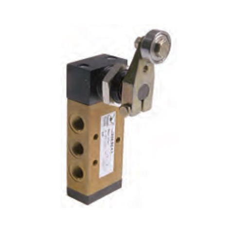 Picture of 228.52.4.1 - Mechanical Valve 1/8 Inch 5/2 Lever Roller Lat Bidirect Spr