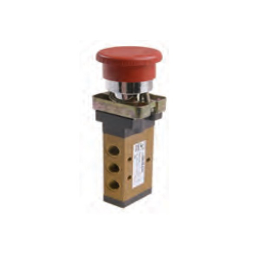 Picture of 228.52.6.25 - Mechanical Valve 1/8 Inch 5/2 Palm Button 2 Pos