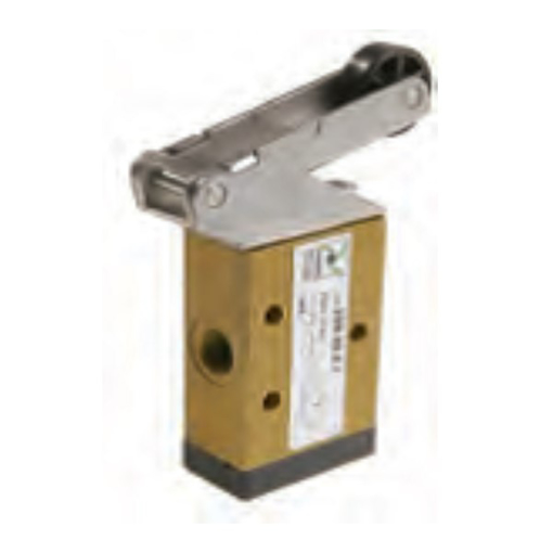 Picture of 228.32.2.1 - Mechanical Valve 1/8 Inch 3/2 Lever Roller Plastic Spring
