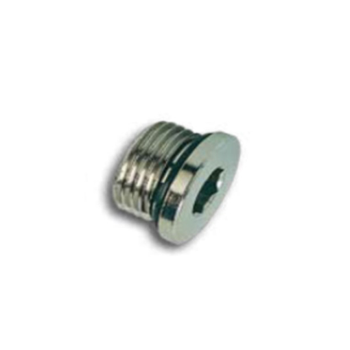 Picture of 107M5 - Paralell Plug - Male Thread - Nickel Plated Brass - M5  