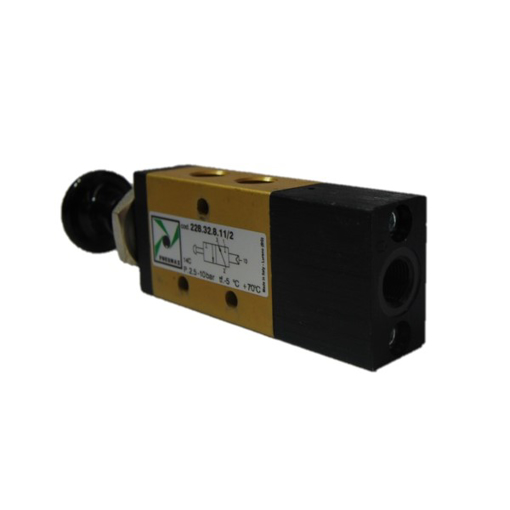Picture of 228.32.8.11/2 - Mechanical Valve 1/8 Inch 3/2 Push Button Blk Pilot Return