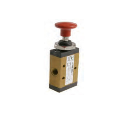 Picture of 228.32.8/2 - Mechanical Valve 1/8 Inch 3/2 Push Button Black Detent
