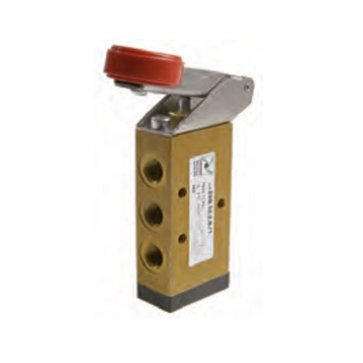 Picture of 228.52.2.6/2 - Mechanical Valve 1/8 Inch 5/2 Lever Black Button Spring