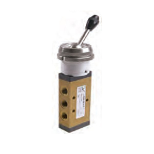 Picture of 228.52.5/2 - Mechanical Valve 1/8 Inch 5/2 Lever Pann 30Ø Black