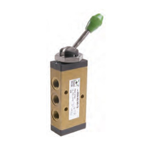 Picture of 228.52.55/2 - Mechanical Valve 1/8 Inch 5/2 Lever Front Black