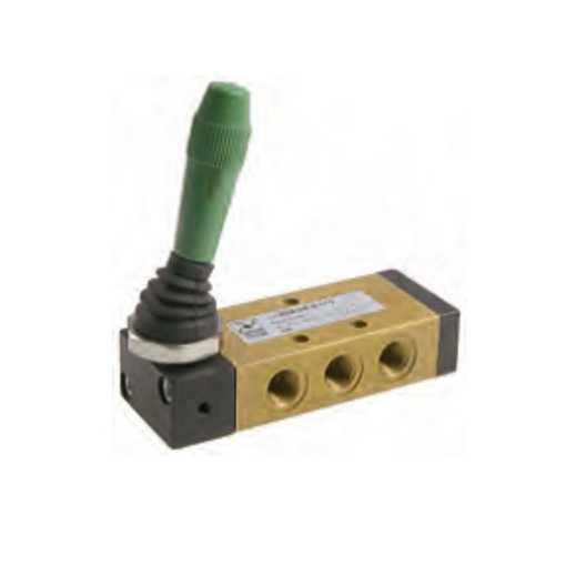 Picture of 228.52.9/2 - Mechanical Valve 1/8 Inch 5/2 Lever Lat Black Detent