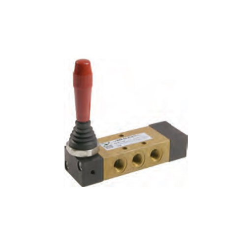 Picture of 228.53.31.9.1/2 - Mechanical Valve 1/8 Inch 5/3 Clse Centr.Lever Spring Black
