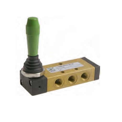 Picture of 228.53.31.9/2 - Mechanical Valve 1/8 Inch 5/3 Clse Centr.Lever Detent Black