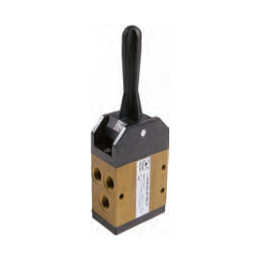 Picture of 228.53.32.99/2 - Mechanical Valve 1/8 Inch 5/3 Open Centr.Lever Spring Black