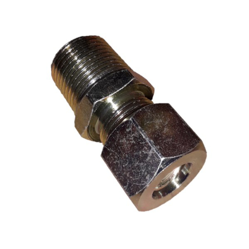 Picture of U1212 - MALE CONNECTOR - IMPERIAL STEEL 12MM OD X 1/2"