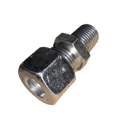 Picture of U1412 - MALE CONNECTOR - IMPERIAL STEEL 12MM OD X 1/4"