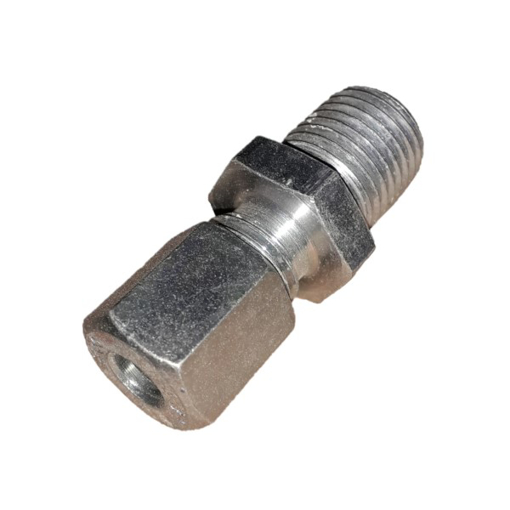 Picture of U146 - MALE CONNECTOR - IMPERIAL STEEL 6MM OD X 1/4"