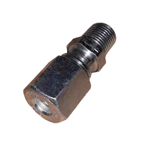 Picture of U186 - MALE CONNECTOR - IMPERIAL STEEL 6MM OD X 1/8"
