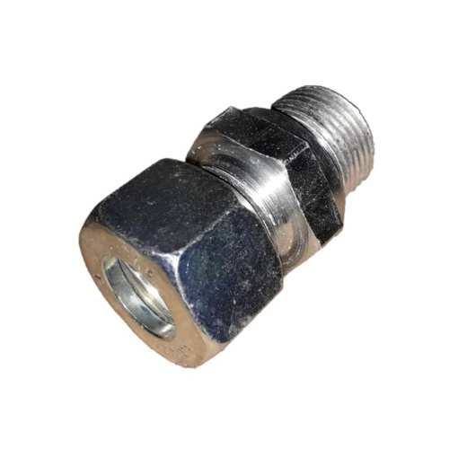 Picture of UM2218 - MALE CONNECTOR - METRIC STEEL 18MM OD X M22