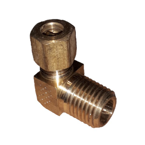 Picture of 69-8B - MALE ELBOW - BRASS 1/2" OD X 1/4"