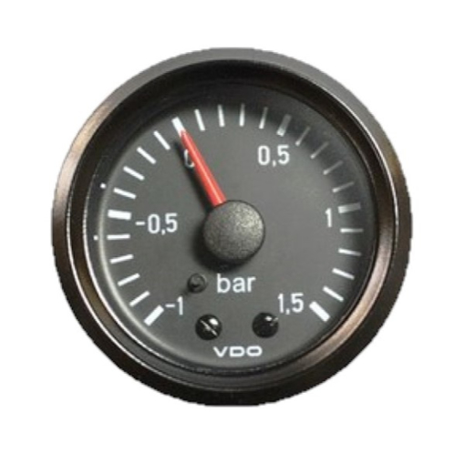 Picture of 150-035-001G - Pressure Gauge Turbo Cockpit International 52mm -1.0 Bar To +1.5 Bar Black