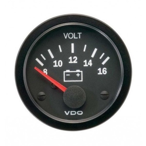 Picture of 332-010-001K - Voltmeter Cockpit Vision 52mm 12V 8 - 16V Black
