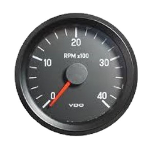 Picture of 333-035-002C - Tachometer Engine RPM Cockpit International 80 mm 12V 4000 RPM Black
