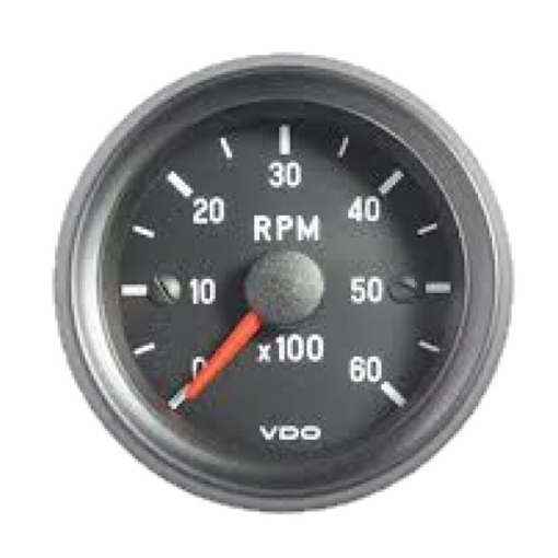 Picture of 333-035-017G - Tachometer Engine RPM Cockpit International 52 mm 12V 6000 RPM Black