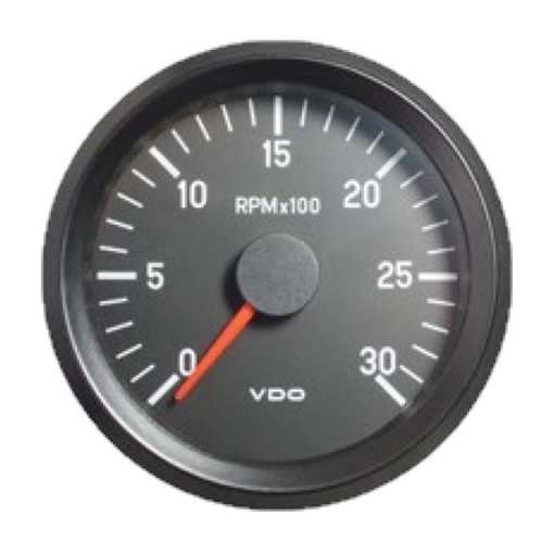 Picture of 333-055-001G - Tachometer Engine RPM Cockpit International 100 mm 12V 3000 RPM Black