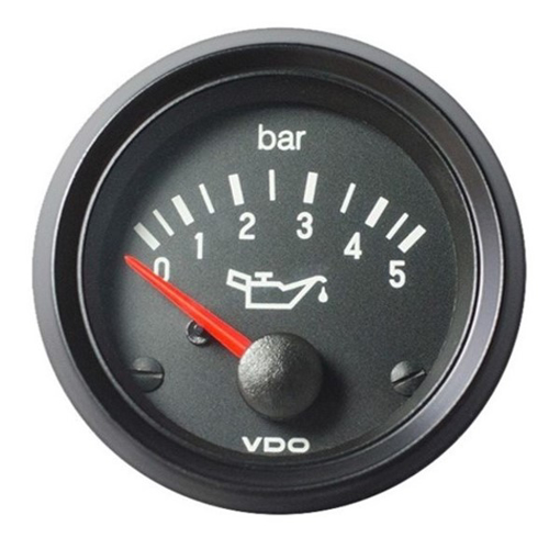 Picture of 350-010-014K - Pressure Gauge Oil Cockpit Vision 52mm 12V 500 Kpa Black