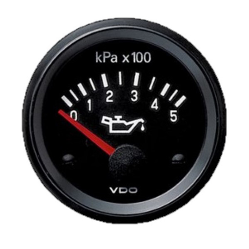 Picture of 350-030-016C - Pressure Gauge Oil Cockpit International 52mm 12V 500 Kpa Black