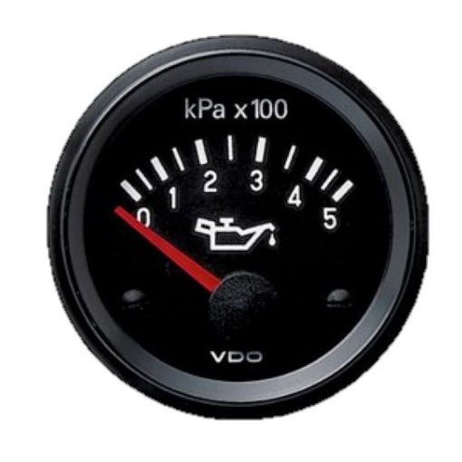 Picture of 350-040-016C - Pressure Gauge Oil Cockpit International 52mm 24V 500 Kpa Black