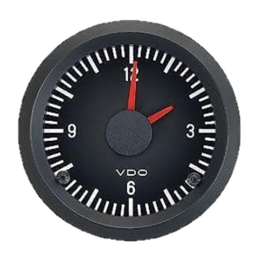 Picture of 370-214-031-001G - Clock Cockpit International 52mm 12V Black