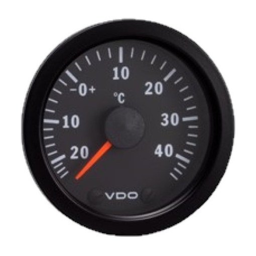 Picture of 397-015-001K - Temperature Gauge Ambient Air Cockpit Vision 52mm 12V -25 - +50C Black