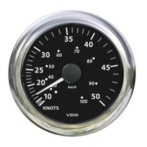 Picture of A2C31232400 - Speedometer Pitot Viewline 85mm 12V 50 Kn Black
