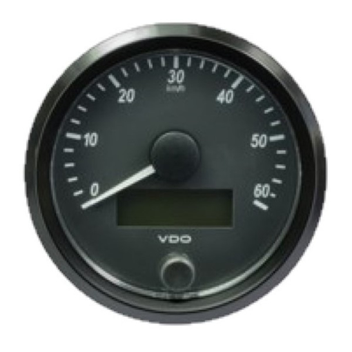 Picture of A2C3832890030 - Speedometer Singleviu 80mm 12/24V 60 Km/H Black