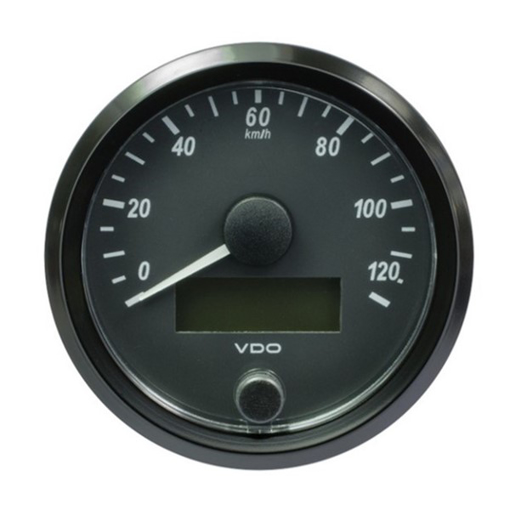 Picture of A2C3832910001 - Speedometer Singleviu 80mm 12/24V 120 Km/H Black