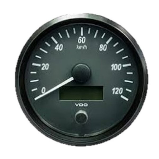 Picture of A2C3832910030 - Speedometer Singleviu 80mm 12/24V 120 Km/H Black