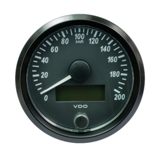 Picture of A2C3832940030 - Speedometer Singleviu 80mm 12/24V 200 Km/H Black